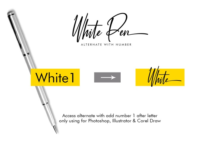 Пример шрифта White Pen #5